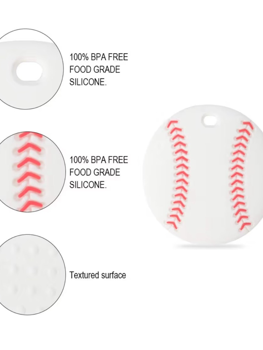 Baseball Teether ✨NWT✨ - Picture 3 of 7
